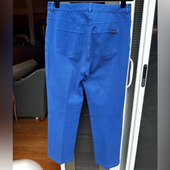 St. John Women's Vintage Blue Straight Leg Pants - Size 6 - Picture 2 of 5